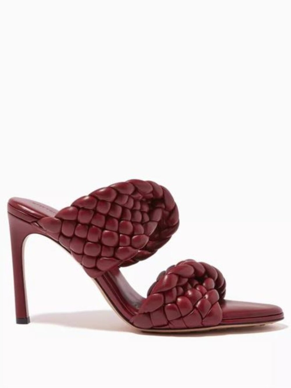 Bottega Veneta The Curve Padded Braided Leather Mule Sandals Heels Shoes